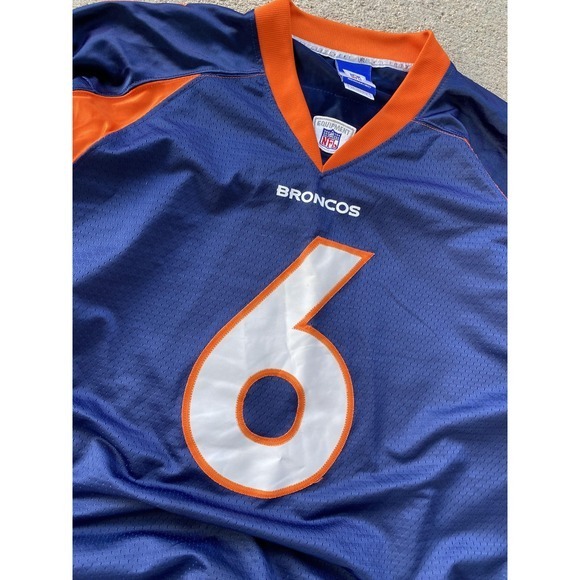 Denver Broncos Jersey Mens 2XL Blue Orange NFL Football Jay Cutler Reebok #6 +2L - Picture 2 of 9